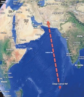 Si riferisce che oggi l'Iran ha attaccato una base sull'isola Diego Garcia nell'Oceano Indiano con due missili balist...