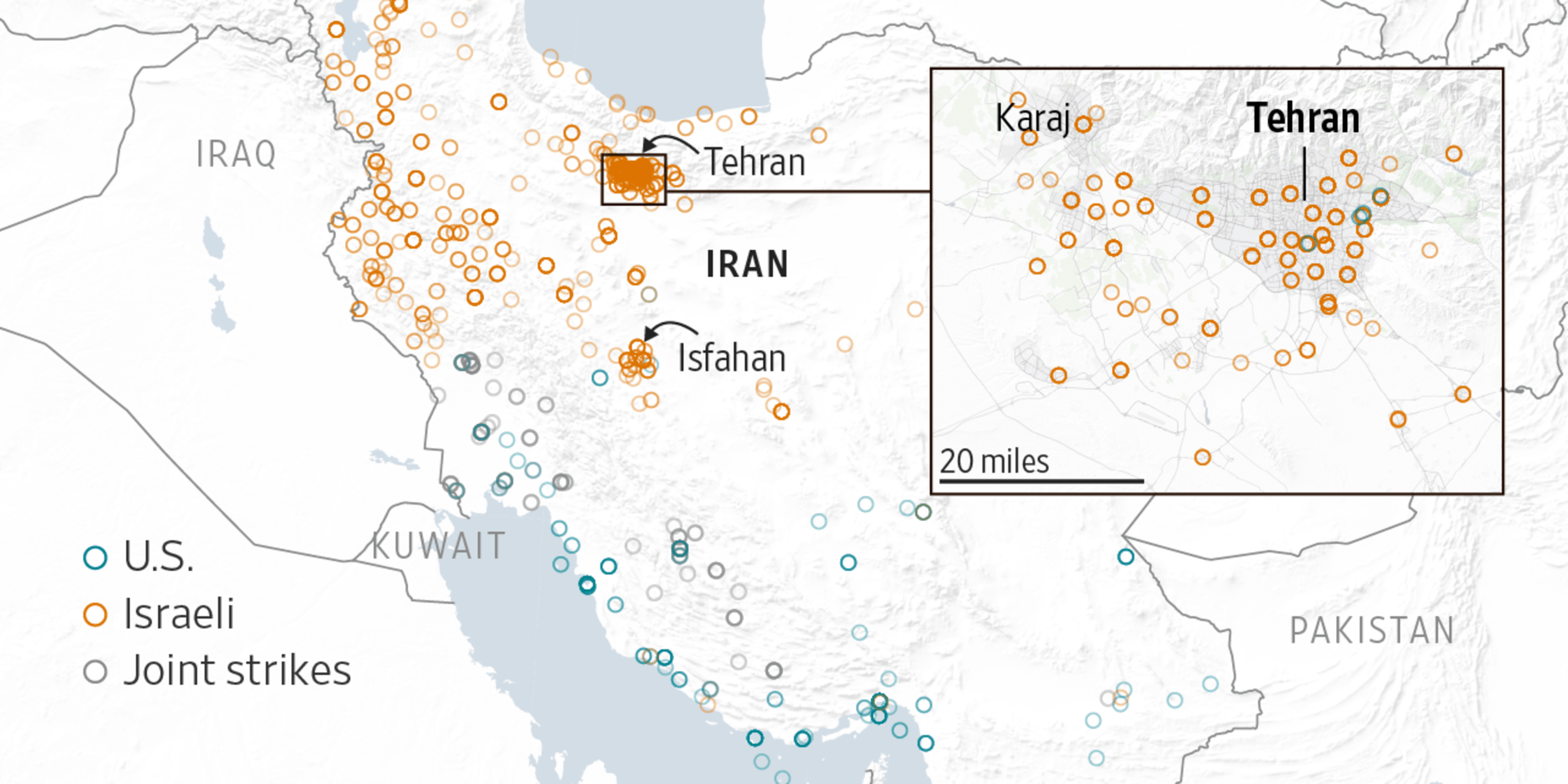 A Visual Guide to the Scale of the U.S.-Israeli Air War on Iran