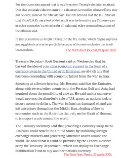 🇺🇸🇦🇪 BESSENT ACCETTA DI APRIRE LINEE DI SWAP CON GLI EMIRATI DOPO LA LORO MINACCIA DI INIZIARE A VENDERE PETROLIO E G...