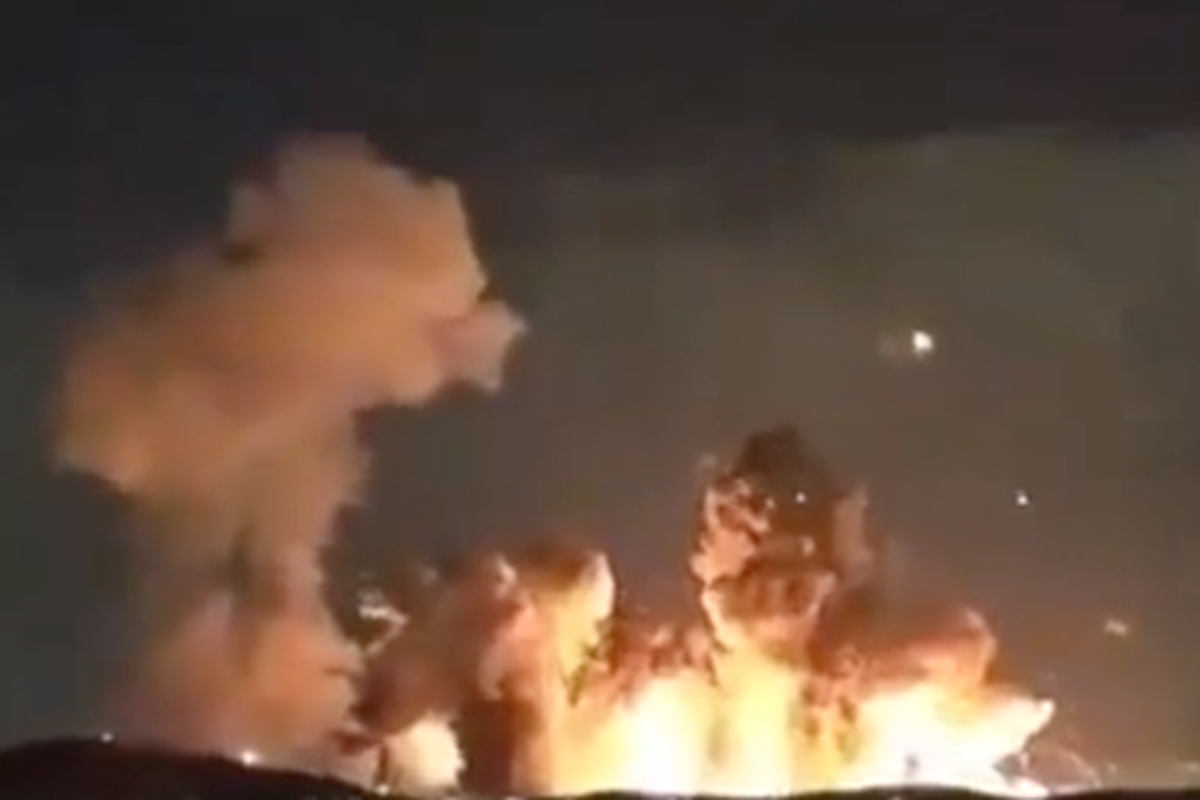 Huge explosion after bunker buster bombs rip through Iranian ammunition depot