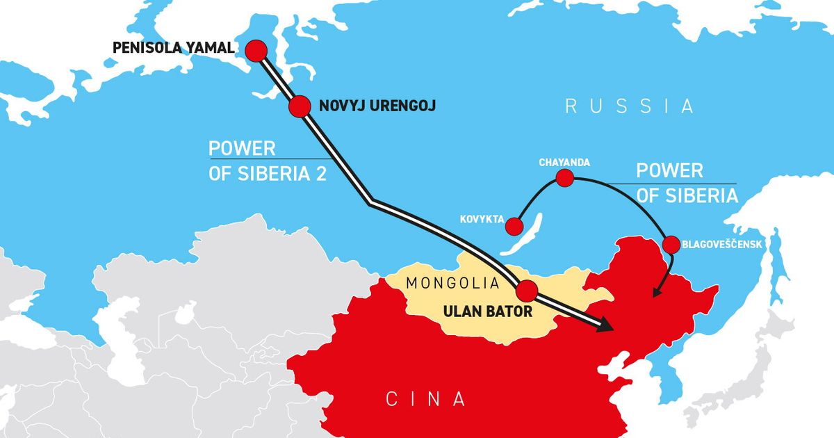 Gasdotto da 50 mld metri cubi e 2600 km: il piano di Putin e Xi