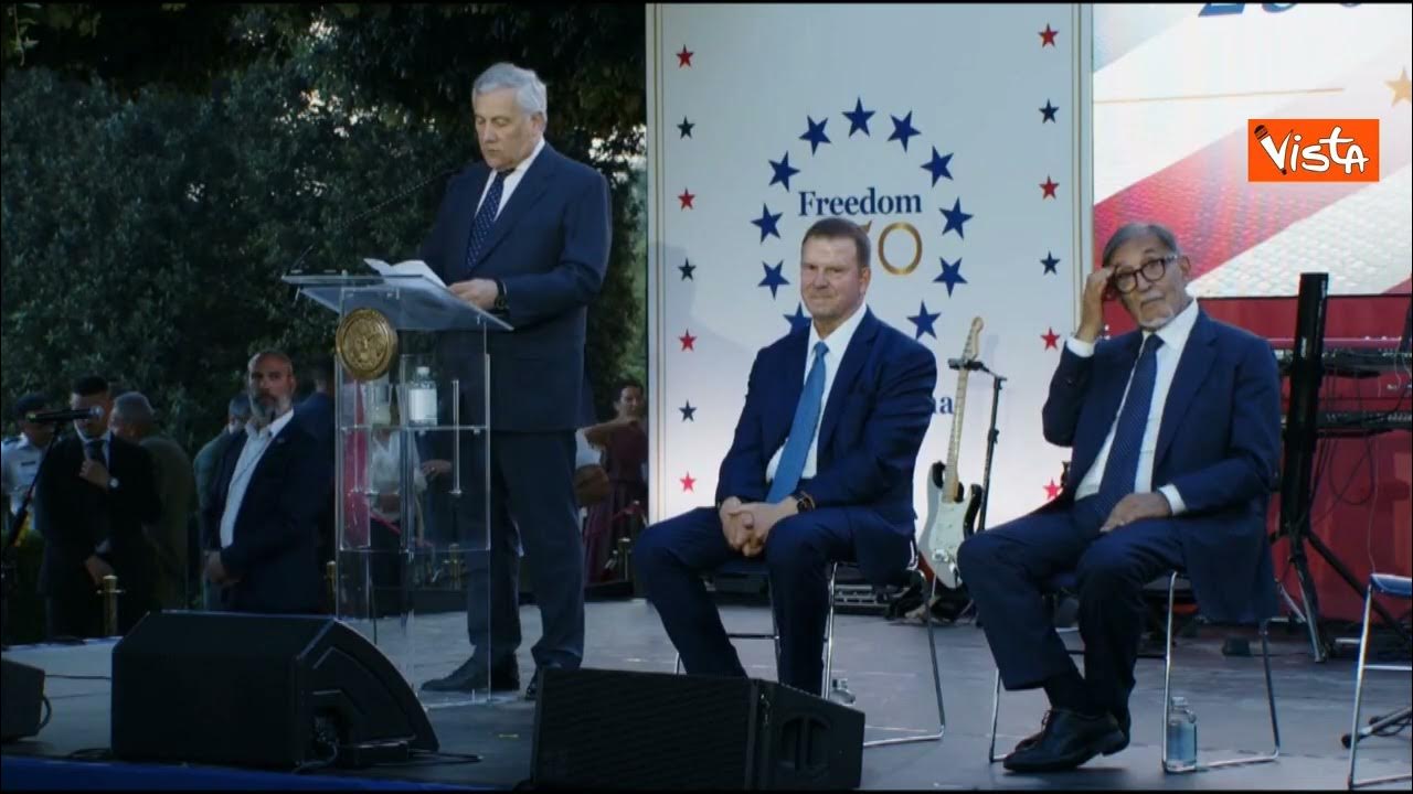 250esimo anniversario degli USA, il discorso di Tajani a Villa Taverna
